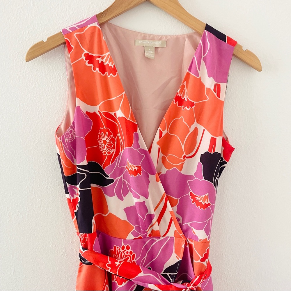 Floral Sleeveless Wrap Dress - Picture 2 of 5